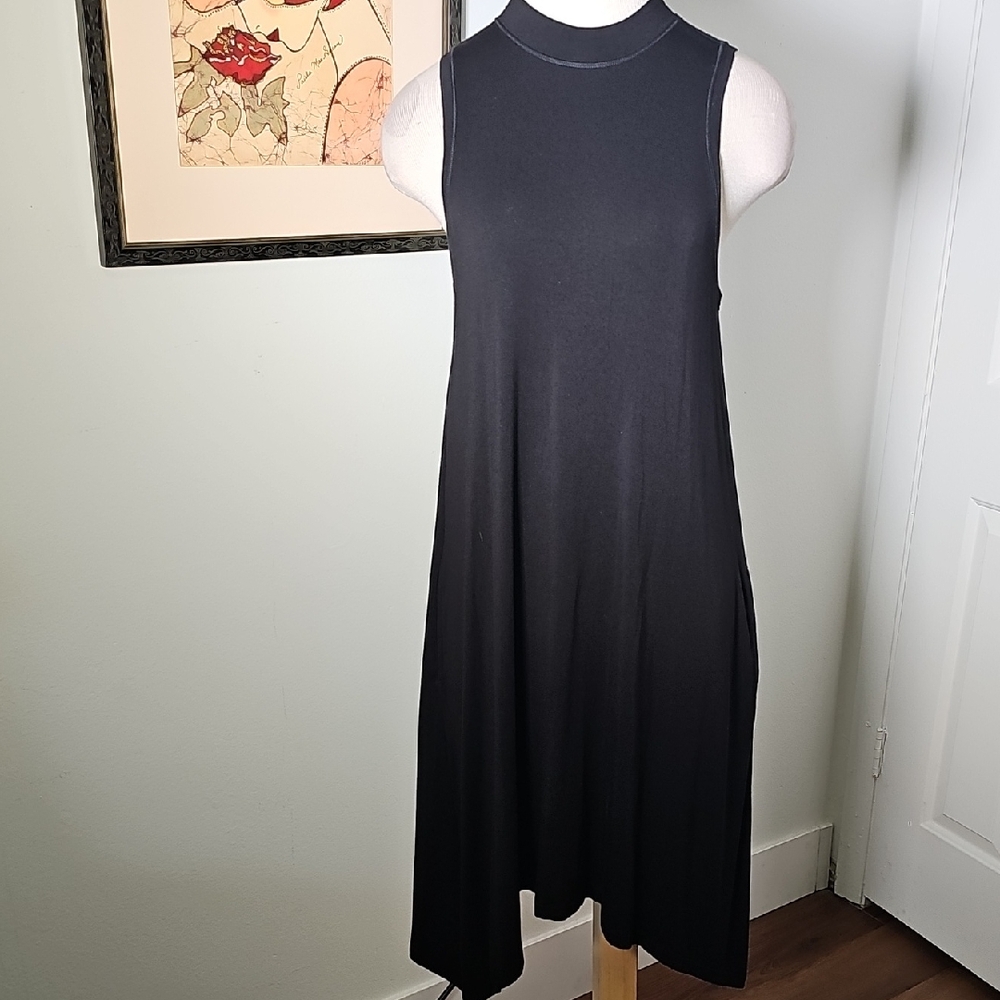 Philosophy Black Midi Dress, Hi/low Hem. Stunning.‎ Size Meduim